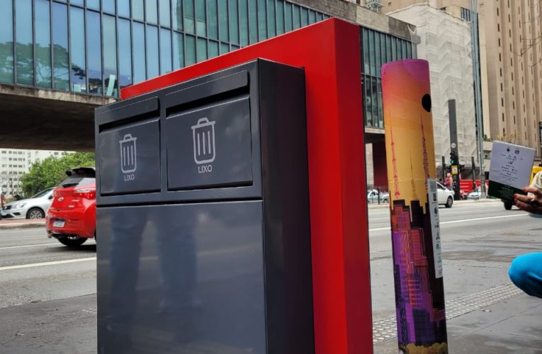 Avenida Paulista ganha lixeiras inovadoras