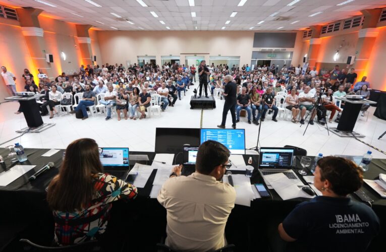 Mais de mil pessoas participam de audiência pública sobre o Porto Guará